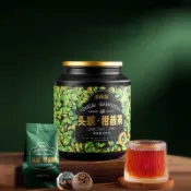 李陌茶葉 頭采 小青柑 新會生曬陳皮 普洱熟茶 正宗 柑普茶 濃香型 罐裝250g 茶葉