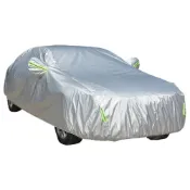 (店+)汽車防塵罩-可側開汽車用車衣 隔熱鋁膜牛津布防塵套 遮陽罩 防水車罩 麵包車套☆豪麥網☆