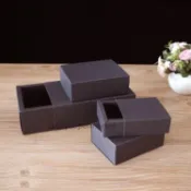 牛皮紙盒抽屜盒 長方形磨砂禮品盒 阿膠糕花茶包裝禮盒 客製 質感耐用 多種尺寸可選 送禮包裝好選擇 環保材質