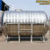 【口碑推薦】定製不鏽鋼臥式波浪形水箱304高層屋頂水箱空氣能太陽能儲水塔2噸