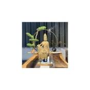 (店+)觀音菩薩佛像 自在觀音菩薩 開運 平安 倒流香爐 客廳擺件 玄關桌擺件 茶室裝飾 禪意擺設 禮品 開幕送禮 喬遷禮品