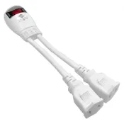 愛樂購 【威電】CK-2121 2孔1開2座 中繼 延長線11CM(1對2 中繼線 電源線組)