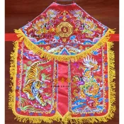 【富貴佛具】乩童龍虎裙(肚兜+裙 紅色款) / 八卦 肚兜 / 乩身肚兜 肚圍 / 雙龍八卦 乩童 降駕 神明衣 宮廟