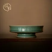 林之舍家居 茶杯 中式越窯青瓷壺承復古禪意干泡盤陶瓷茶具托盤高足茶點盤果盤 中秋免運