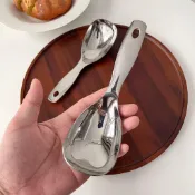 🛒臺灣24h🌳不鏽鋼吃螺螄粉大頭勺短柄麪條分湯公勺飯勺盛湯嗦粉喝湯粥匙