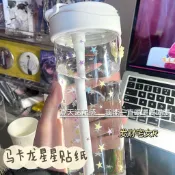【全店免運 限時下殺】小紅書同款馬卡龍星星美甲貼紙ins風愛心兒童防水doy相機水杯裝飾