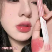 03#日雜奶茶~唇膏 NOVO新款口紅 不掉色 防水不易粘杯 肉桂奶茶豆沙色 口紅 滋潤黃皮顯白 細管 學生 口紅 唇膏
