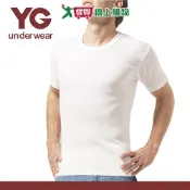 愛買線上購物 YG 100%純棉羅紋圓領短袖衫M~XL 吸汗透氣 天然環保 上衣 男內衣【愛買】