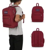 (店+)【JANSPORT】Jansport Cross Town Plus 酒棕紅 15吋 後背包 筆電包 雙肩包 背包 JS0A7ZNZ04S