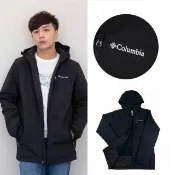 【Columbia 哥倫比亞】Columbia 潛水布 連帽外套 衣長偏長 防風 防潑水 微刷毛 長袖 哥倫比亞(7875AL2)