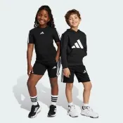 【adidas 愛迪達】短褲 童裝 大童 男女童 運動褲 LK 3S FT SH 220 黑 JM0902