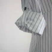 長版襯衫-藍白條紋