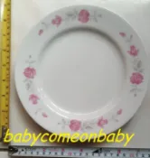 生活用品 復古 餐盤 懷舊 瓷器 經典 圓形 玫瑰 花卉 大同 TATUNG TAIWAN 微波爐適用