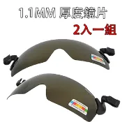 【Docomo】獨家夾帽式1.1MM厚度偏光太陽眼鏡　各種帽體專用　頂級100%偏光抗UV400可掀設計