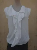 楹 ~ 正品 iROO 白色 亮綢 背心 size: 36