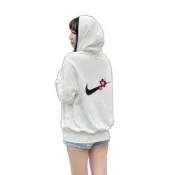 (店+)【NIKE 耐吉】Homieee Nike Nsw Hoodie 帽T 情人節 小花 白色 粉色 女款 HF1135