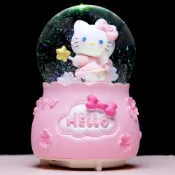 【臺灣-出貨】Hello Kitty凱蒂貓KT水晶球音樂盒八音盒送同學閨蜜女生生日禮物