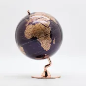 【SkyGlobe】5吋金屬紫時尚古銅底座地球儀(英文版)《屋外生活》