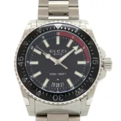 【DOKODEMO】近全新 Gucci Dive 136.2 SS 黑色石英錶，黑色錶盤，1749 [二手] GUCCI