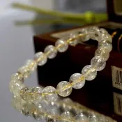 【D.S. jewellery 德山珠寶】特價5A級8mm天然異象黃水晶手鍊(交換禮物水晶手鍊CE476特價優惠)