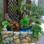 [台灣熱銷]假山石頭噴泉流水景觀養龜魚缸魚池室外花園庭院陽台裝飾風水擺件