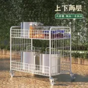 便攜式帶萬向輪可移動擺攤車🔥可摺疊擺攤小推車夜市地攤冰粉小吃車可移動壽司烤腸專用促銷車架