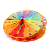 8pcs Wheel Rainbow Windmill Wind Spinner Whirligig Garden Ho