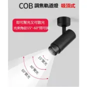 吸頂式LED調焦變焦軌道燈可調光束角可聚光可散光12W變焦投射燈適合商用/家用