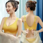 【維亞娜】大尺碼 泰國乳膠氧氣內衣女 加寬大肩帶 集中爆乳收副乳 無痕無鋼圈背心式內衣 調整型運動睡眠內衣ABC杯