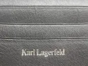 台北自售:KARL LAGERFELD卡爾拉格斐經典時尚小牛皮夾長夾(保證正品)非dunhill萬寶龍LV元起標