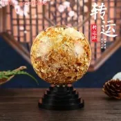 [75折下殺]金箔 球水晶球吉祥物擺件招聚玄關客廳店鋪裝飾工藝品開業禮品