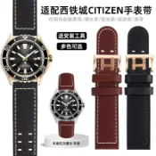 HappyLife 創意生活 牛皮手表帶棕色 適配西鐵城CITIZEN手表帶男光動能男表BN0193-17E c7105