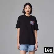 Lee 女款 URBAN RIDERS藝術字短袖圓領T 黑色/灰色