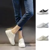 【J&H collection】真皮舒適厚底小白鞋 休閒鞋(白色／黑色／米色)
