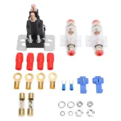 [商城] 12V 充電器隔離器接線套件 500A 大電流長壽命鍍銀針用於汽車房車船卡車太陽能電池板帶 30A 保險絲