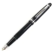 【DOKODEMO】【5積分】成色極佳 ▼MONTBLANC白金系列 Meisterstück 145 Pix 經典款 14K F尖 白星鋼筆 黑色銀色 德國製造 男士