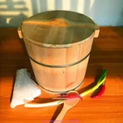 【滿199出貨】家用環保蒸米飯桶 油飯木桶 飯桶蒸油飯 杉樹原木 壽司桶 健康蒸飯 撈飯木桶 降低大米糖分蒸飯桶 杉木桶