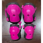 迪卡儂BTWIN 幼兒兒童粉紅色安全護膝護肘套組 護具 二手