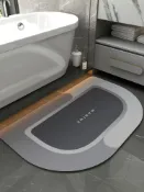 協貿國際日用品生活館 浴室地墊強吸水防滑軟硅藻泥速干莫蘭迪色墊子衛生間專用腳墊地毯