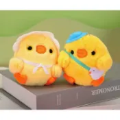 小雞寶寶鑰匙圈-9*7公分超萌款 小雞公仔 小萌雞 小雞娃娃 帶路雞 板橋發貨 花語人造花資材園藝用品婚禮小物