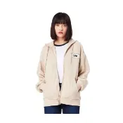 【Lee】女裝 休閒外套 / 布標LOGO 連帽拉鍊 奶茶棕 季節性版型(LL21024097W)
