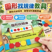 【台灣出貨】 圖形找規律教具 顏色形狀排序玩具 邏輯推理 圖形配對 幼兒園數學區教具 蒙特梭利感官遊戲 兒童思維訓練玩具