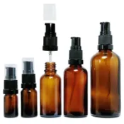 茶色玻璃空壓瓶。5-100ml。標準型含蓋