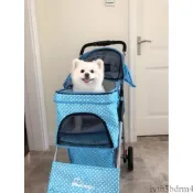 【宅配到府】可摺疊 四輪 手推車 輕便 拉杆車 狗推車 寵物泰迪 比熊 中大型犬 手推車