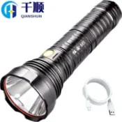 貓與鼠百貨店 T40高亮LED強光戶外鋁合金手電筒 超亮USB多功能定焦
