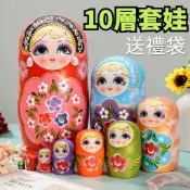 俄羅斯套娃娃 10層正品益智玩具5層椴木手繪套娃六一禮物發一整套