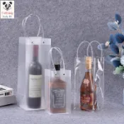 pvc透明手提袋/ice bag紅酒冰袋/葡萄酒啤酒冰鎮塑膠包裝袋/防漏加厚威士忌保冷袋