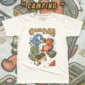 現貨⭐️ Linecense 泰國 原創 衣服 Camping T-shirt 插畫風 純棉 短袖 泰國設計 男 女