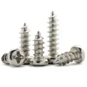 M2*8mm 鍍鎳自攻牙圓頭尖尾十字螺絲 -100入/包(含稅)【佑齊企業 iCmore】