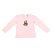 【BreezeOnline 微風精品線上】MOSCHINO Kids 小熊粉色長袖 T-Shirt